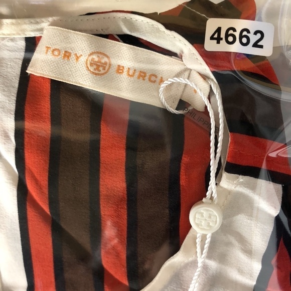 Tory Burch Silk Top Frill Sleeve Blouse NWT 0 - Picture 8 of 8